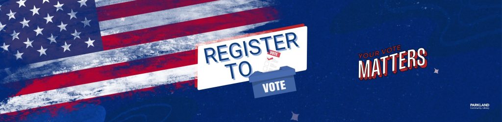 Vote registration title banner