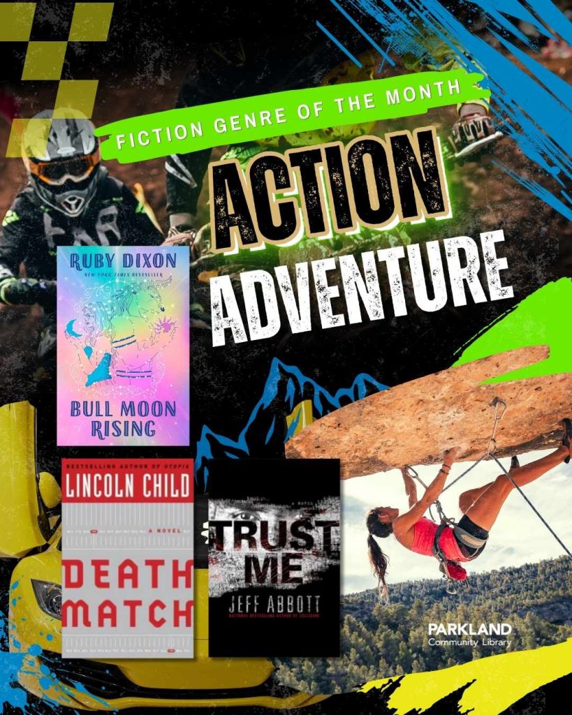 Decorative title: action/adventure recommendations
