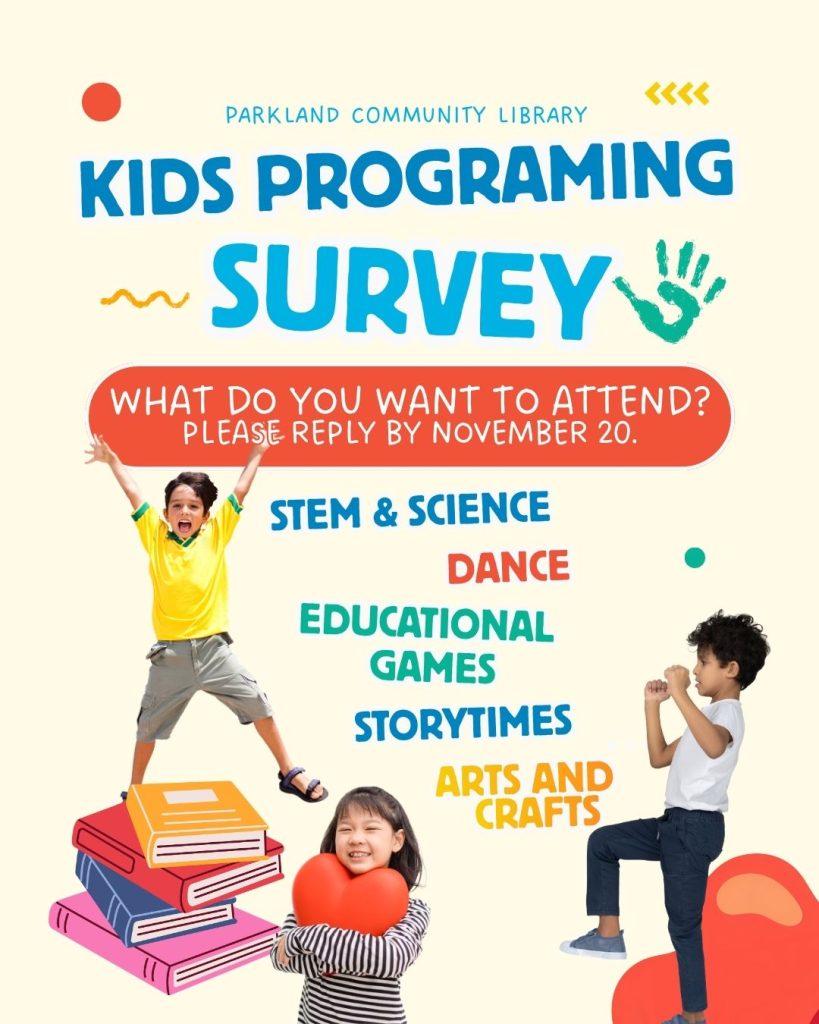 Youth Services Program Survey. Tell us what you think!