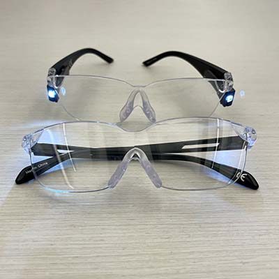 Magnifying eyeglasses banner